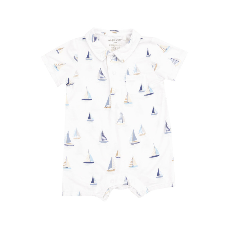 Ολόσωμο κορμάκι  Sailboats Blue Ολόσωμο κορμάκι  Sailboats Blue