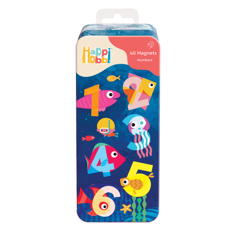 HappiHobbi Magnet Tin Γράμματα & Αριθμοί Εκπαιδευτικοί Χάρτινοι Μαγνήτες Για 3+ Χρονών
