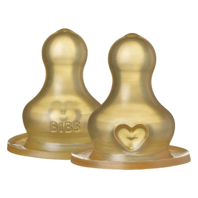 BIBS Θηλές μπιμπερό από Καουτσούκ Medium Flow 2 τμχ