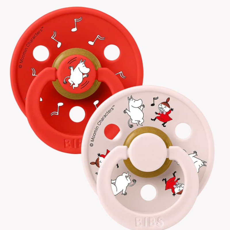 BIBS Moomin Colour Πιπίλες 2 Τεμάχια Dancing Candy Apple Mix 0 + Μηνών 