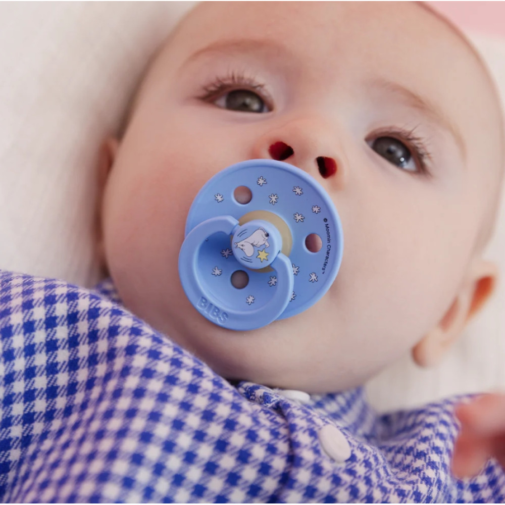 BIBS  Moomin Colour Πιπίλες 2 Τεμάχια Good Night - Breeze Mix  No 2 6 + Μηνών 