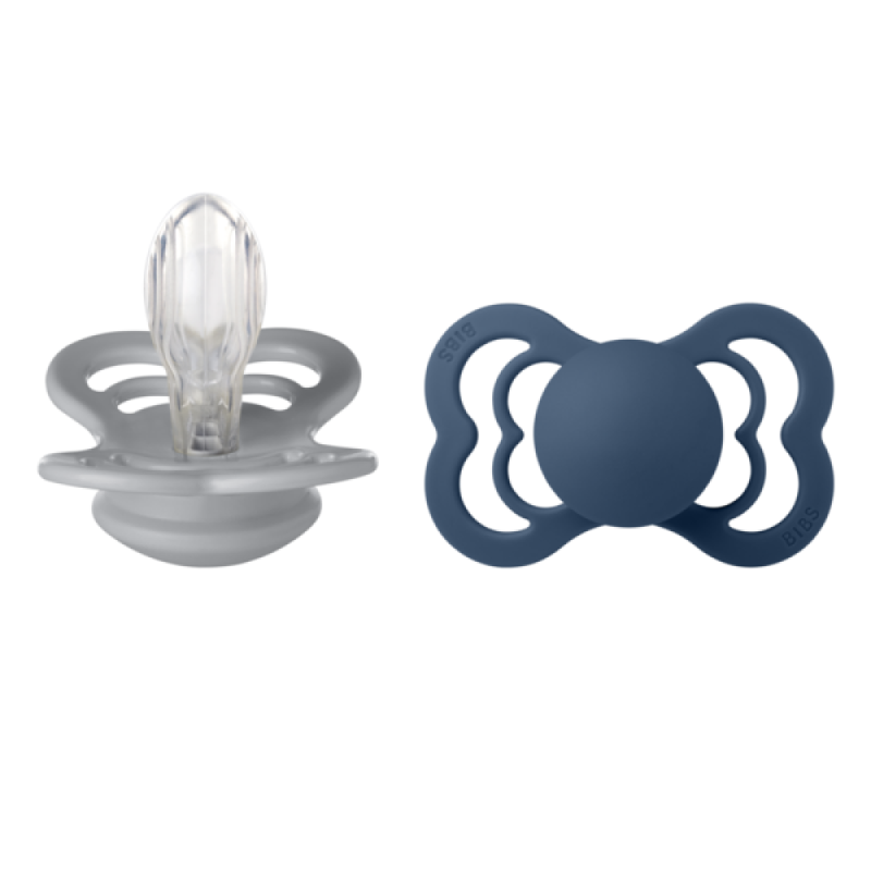 Bibs Σετ Πιπίλες 2τμχ – Supreme – Cloud/Steel Blue– Συμμετρική No2  Bibs Σετ Πιπίλες 2τμχ – Supreme – Cloud/Steel Blue– Συμμετρική No2
