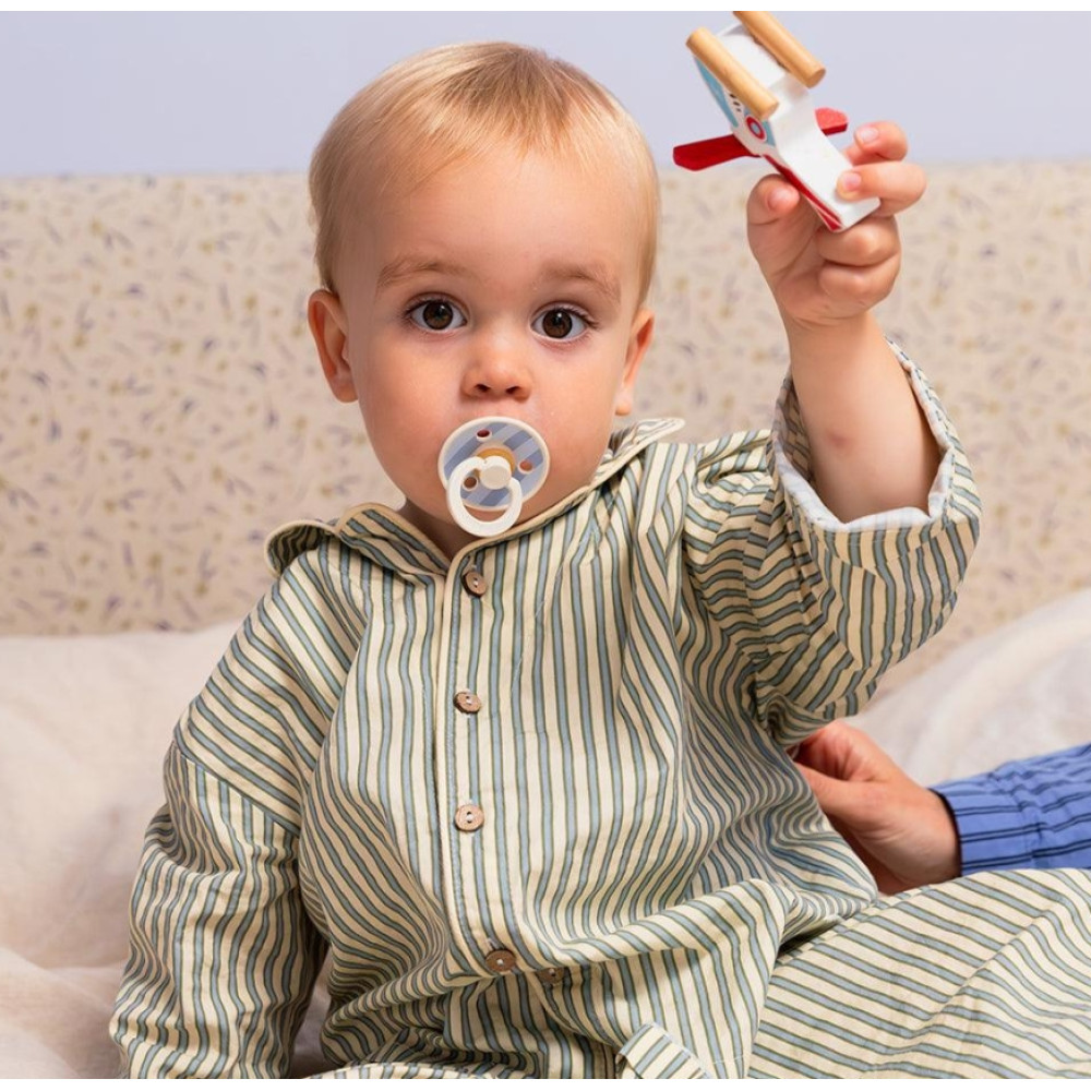 BIBS STUDIO Colour Πιπίλες 2 Τεμάχια Block - Baby Blue/Dusty Blue Mix No2 6+ Μηνών