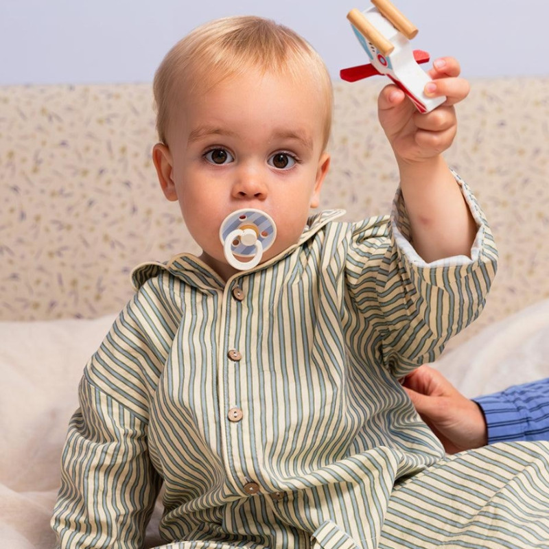 BIBS STUDIO Colour Πιπίλες 2 Τεμάχια Block - Baby Blue/Dusty Blue Mix No2 6+ Μηνών