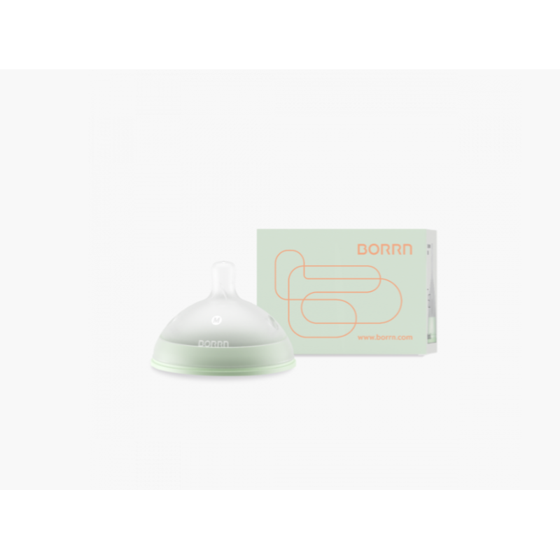 BORRN Θηλή Σιλικόνης Medium Flow Green 3m+