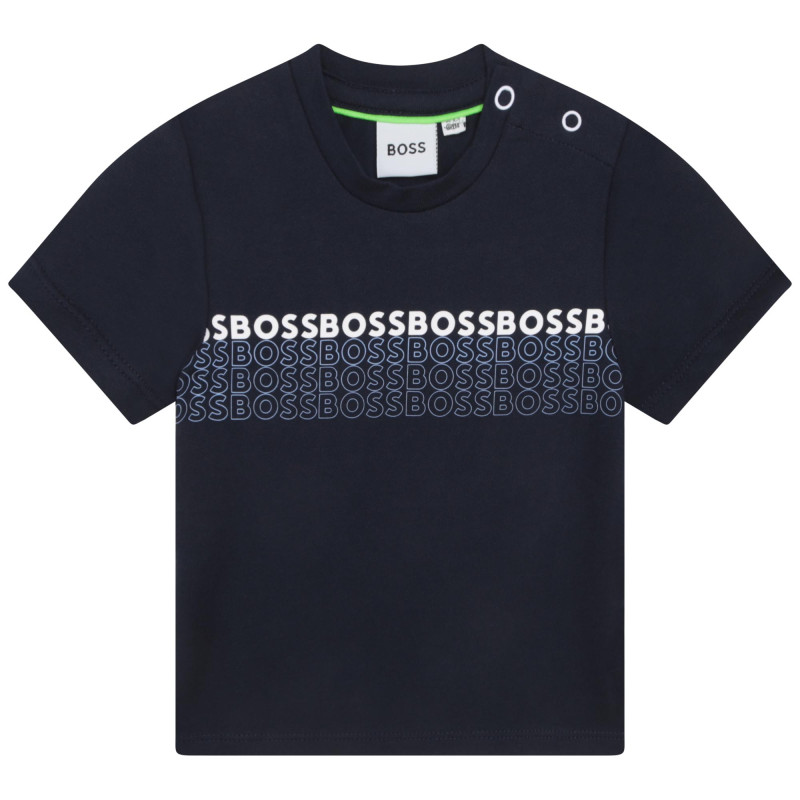 Boss Παιδική Βαμβακερή Μπλούζα Navy Blue Boss Παιδική Βαμβακερή Μπλούζα Navy Blue