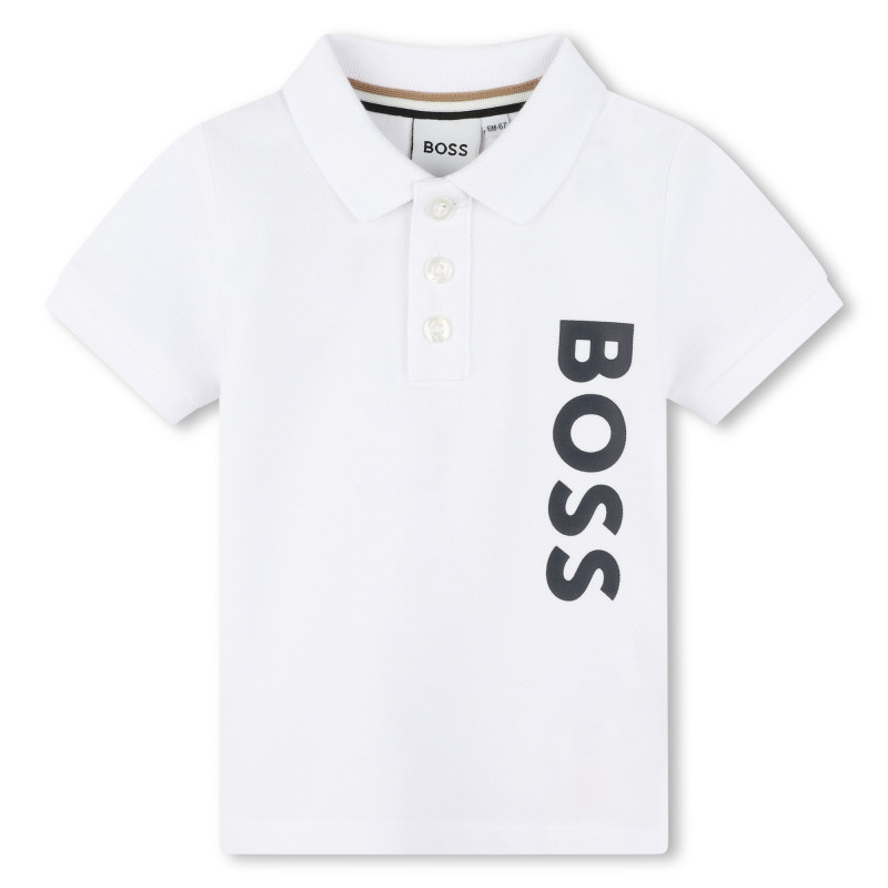 Boss Βρεφική Μπλούζα Polo Λευκή 