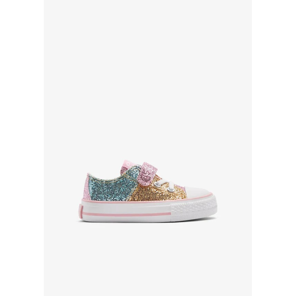 Patchwork Glitter Straps Low  παιδικά Sneakers Patchwork Glitter Straps Low  παιδικά Sneakers