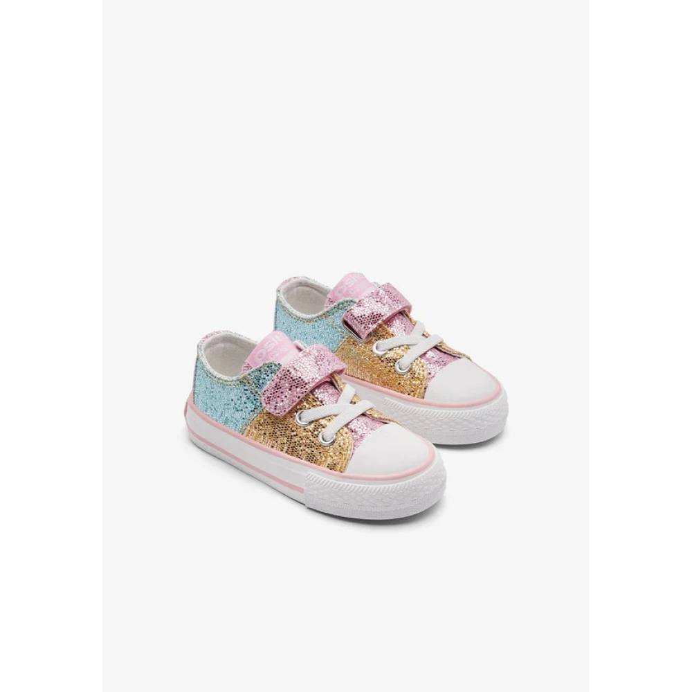 Patchwork Glitter Straps Low  παιδικά Sneakers Patchwork Glitter Straps Low  παιδικά Sneakers