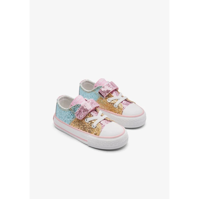 Patchwork Glitter Straps Low  παιδικά Sneakers Patchwork Glitter Straps Low  παιδικά Sneakers