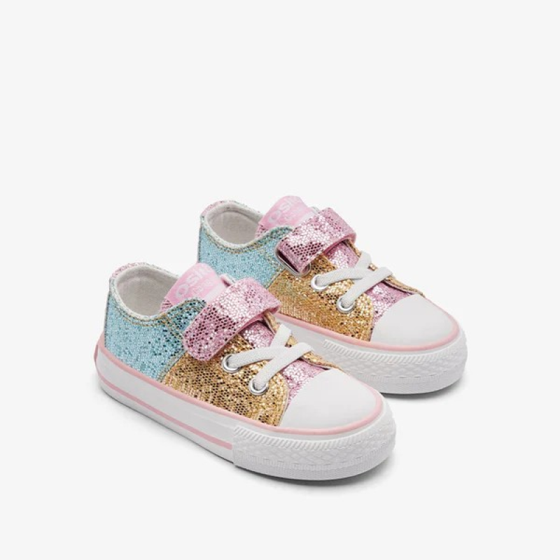 Patchwork Glitter Straps Low  παιδικά Sneakers Patchwork Glitter Straps Low  παιδικά Sneakers