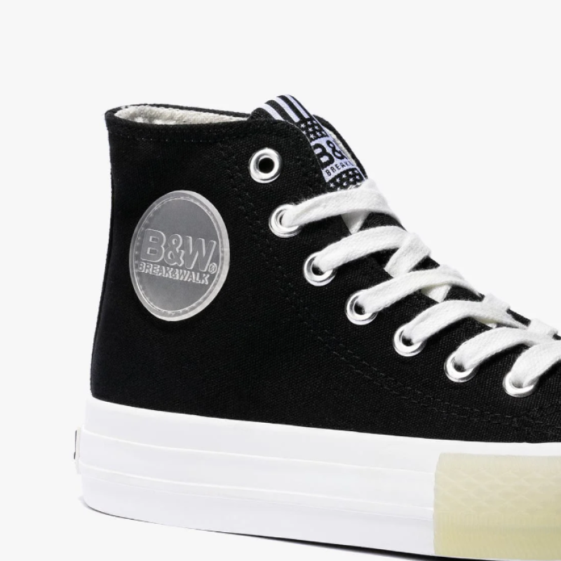 Conguitos Unisex Sneakers Hi-Top Μαύρο B&W Conguitos Unisex Sneakers Hi-Top Μαύρο B&W