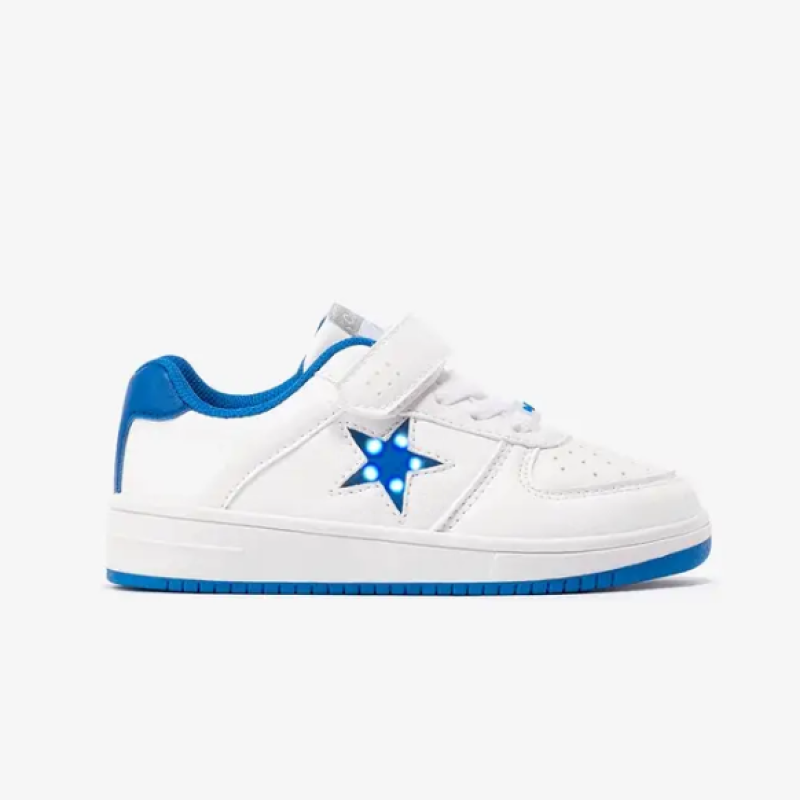 Conguitos Unisex Sneakers Με Φωτάκι Αστέρι Λευκό-Μπλε Micronapa Conguitos Unisex Sneakers Με Φωτάκι Αστέρι Λευκό-Μπλε Micronapa