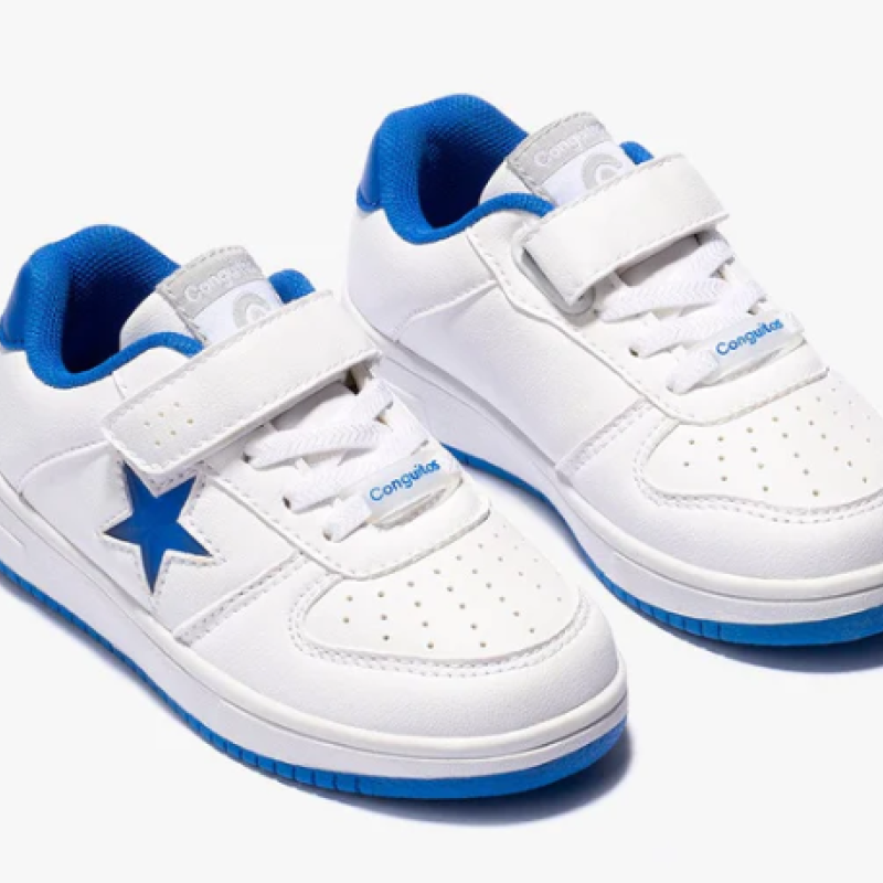 Conguitos Unisex Sneakers Με Φωτάκι Αστέρι Λευκό-Μπλε Micronapa Conguitos Unisex Sneakers Με Φωτάκι Αστέρι Λευκό-Μπλε Micronapa