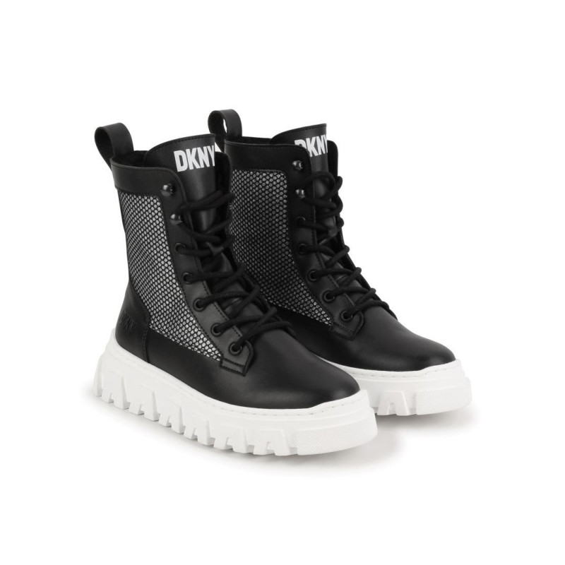 DKNY Παιδικά Παπούτσια Μποτάκια Μαύρα