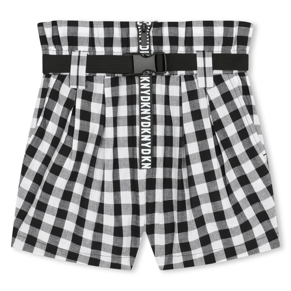DKNY Ψηλόμεσο Σορτσάκι Με Ζώνη Ασπρόμαυρο DKNY Ψηλόμεσο Σορτσάκι Με Ζώνη Ασπρόμαυρο