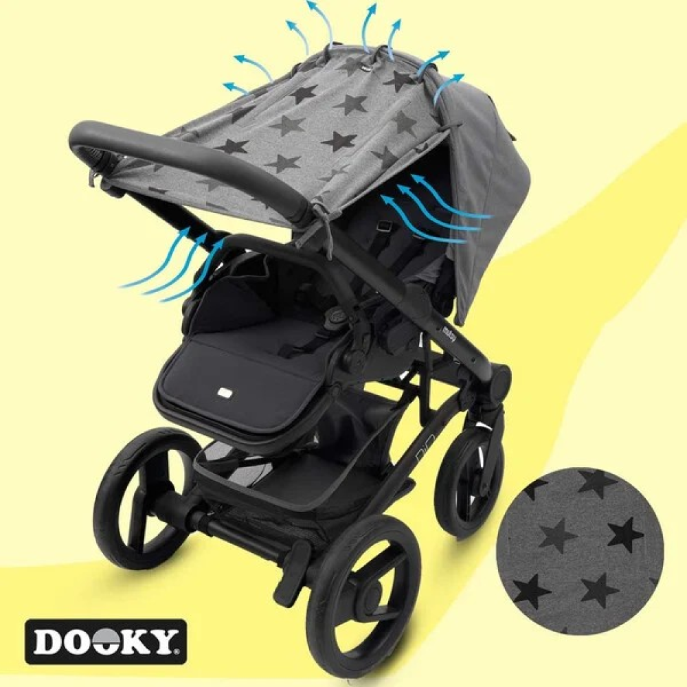 Dooky: Ηλιοπροστασία-σκίαστρο για το καρότσι με UPF50+ Grey Stars Dooky: Ηλιοπροστασία-σκίαστρο για το καρότσι με UPF50+ Grey Stars