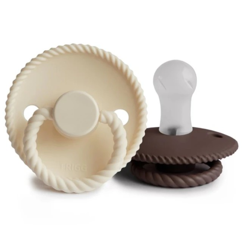Σετ Πιπίλες Από Φυσικό Καουτσούκ 0-6m Cream/Cocoa Σετ Πιπίλες Από Φυσικό Καουτσούκ 0-6m Cream/Cocoa