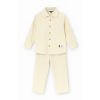 Παιδικό Κοτλέ Σετ Πουκάμισο Με Παντελόνι – Εκρού
