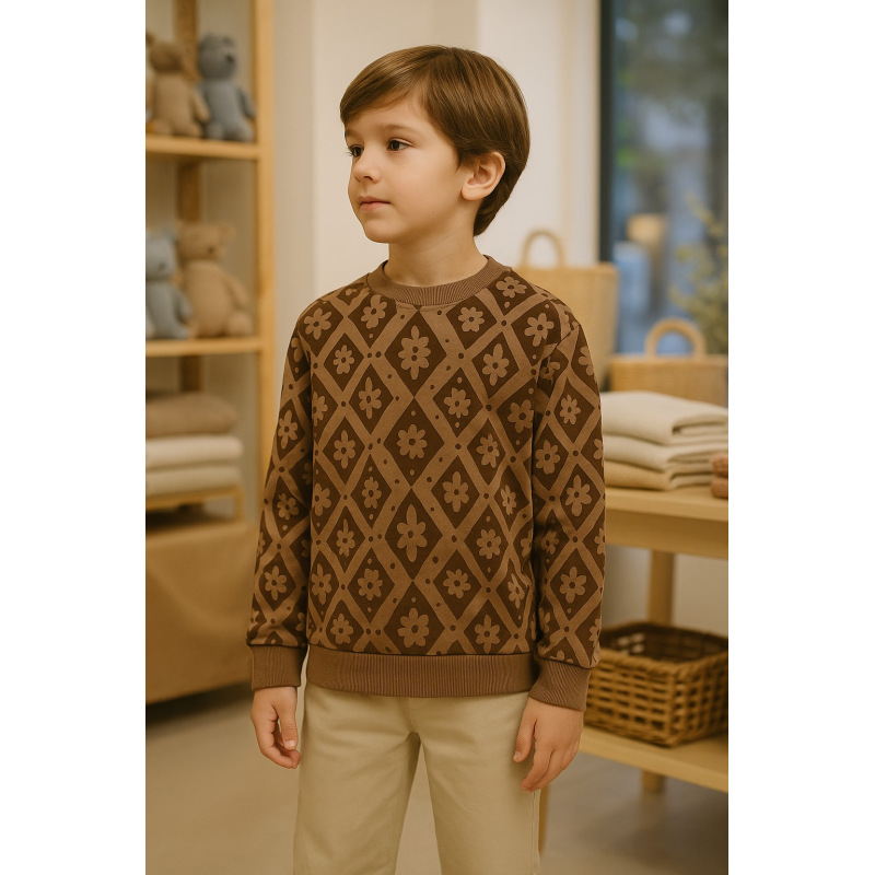 Gang Παιδική Βαμβακερή Μπλούζα Καφέ