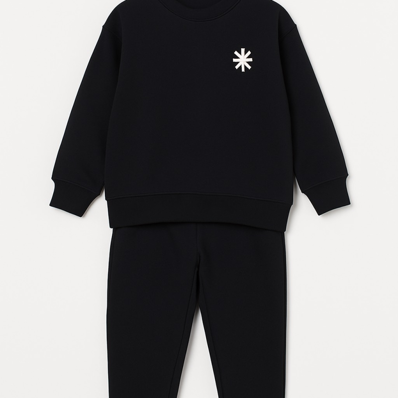 Gang Παιδικές Φόρμες Μαύρη Μπλούζα & Μαύρο Παντελόνι 