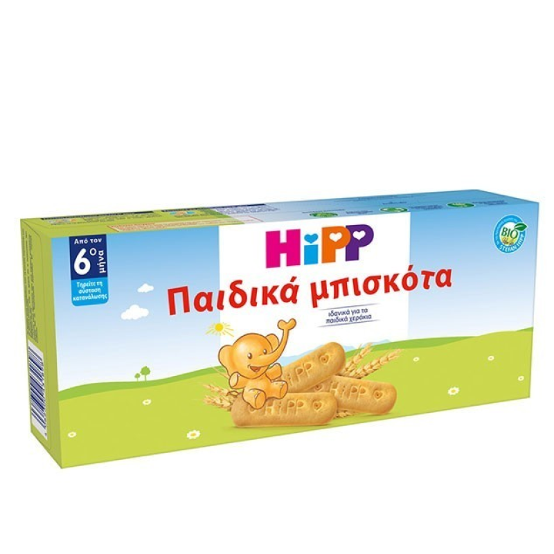 HIPP Βιολογικά Παιδικά Μπισκότα Από Τον 6ο Μήνα 180gr HIPP Βιολογικά Παιδικά Μπισκότα Από Τον 6ο Μήνα 180gr