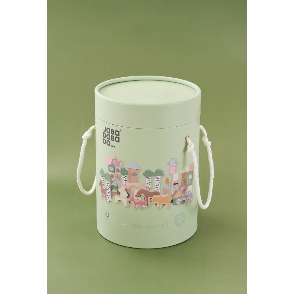 Jabadabado Ξύλινα Τουβλάκια Κατασκευών Και Ζωάκια Forest