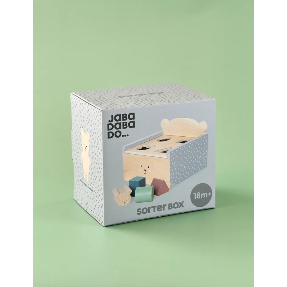 Jabadabado Κουτί Με Σχήματα Teddy από Ξύλο για 18+ Μηνών