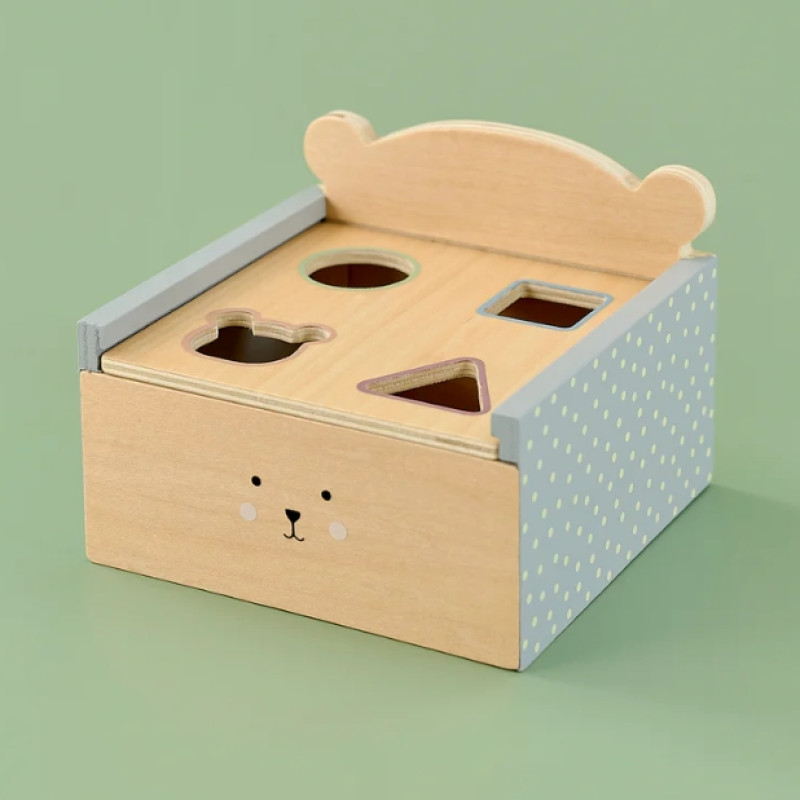 Jabadabado Κουτί Με Σχήματα Teddy από Ξύλο για 18+ Μηνών