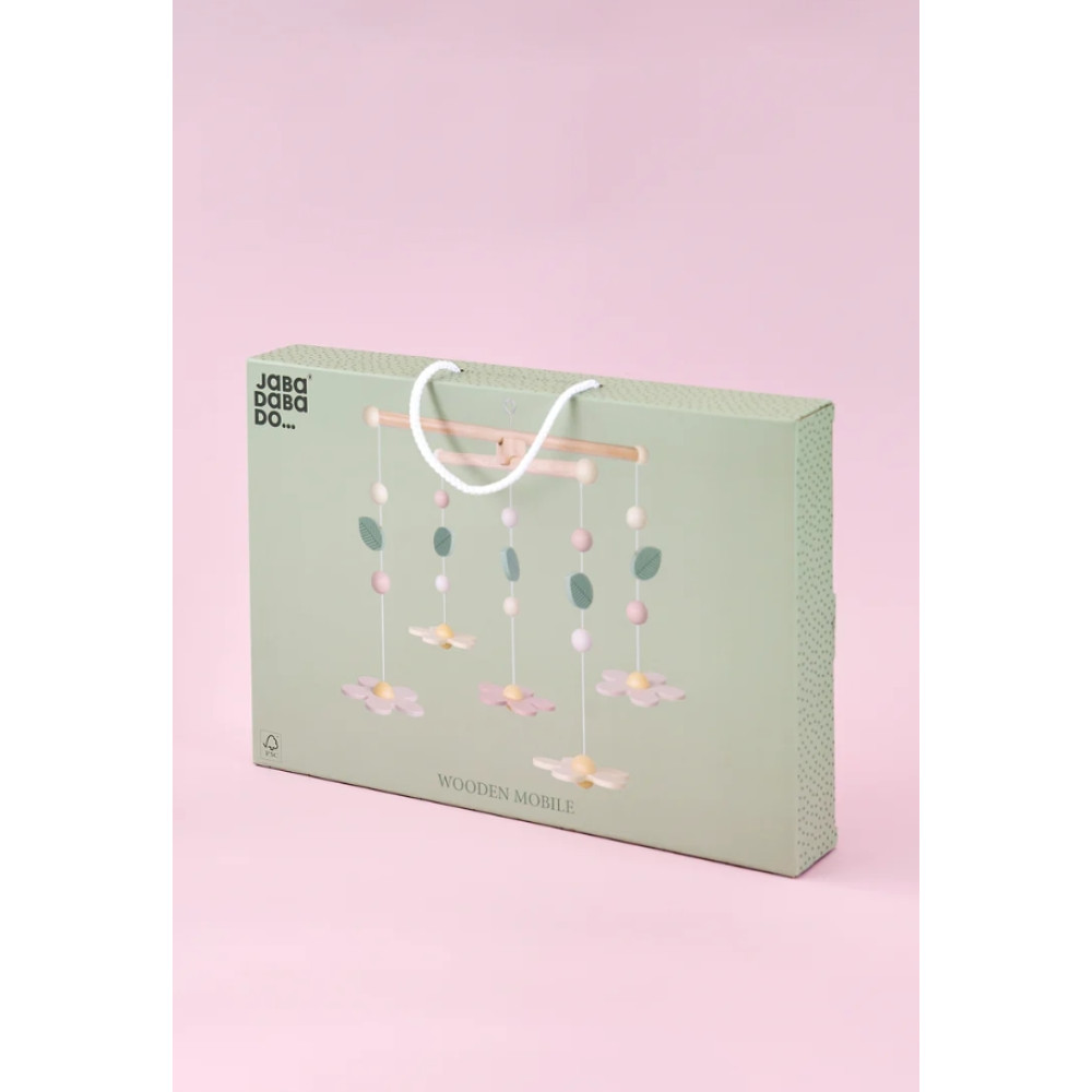 Jabadabado Ξύλινο Μόμπιλε Λουλουδάκια