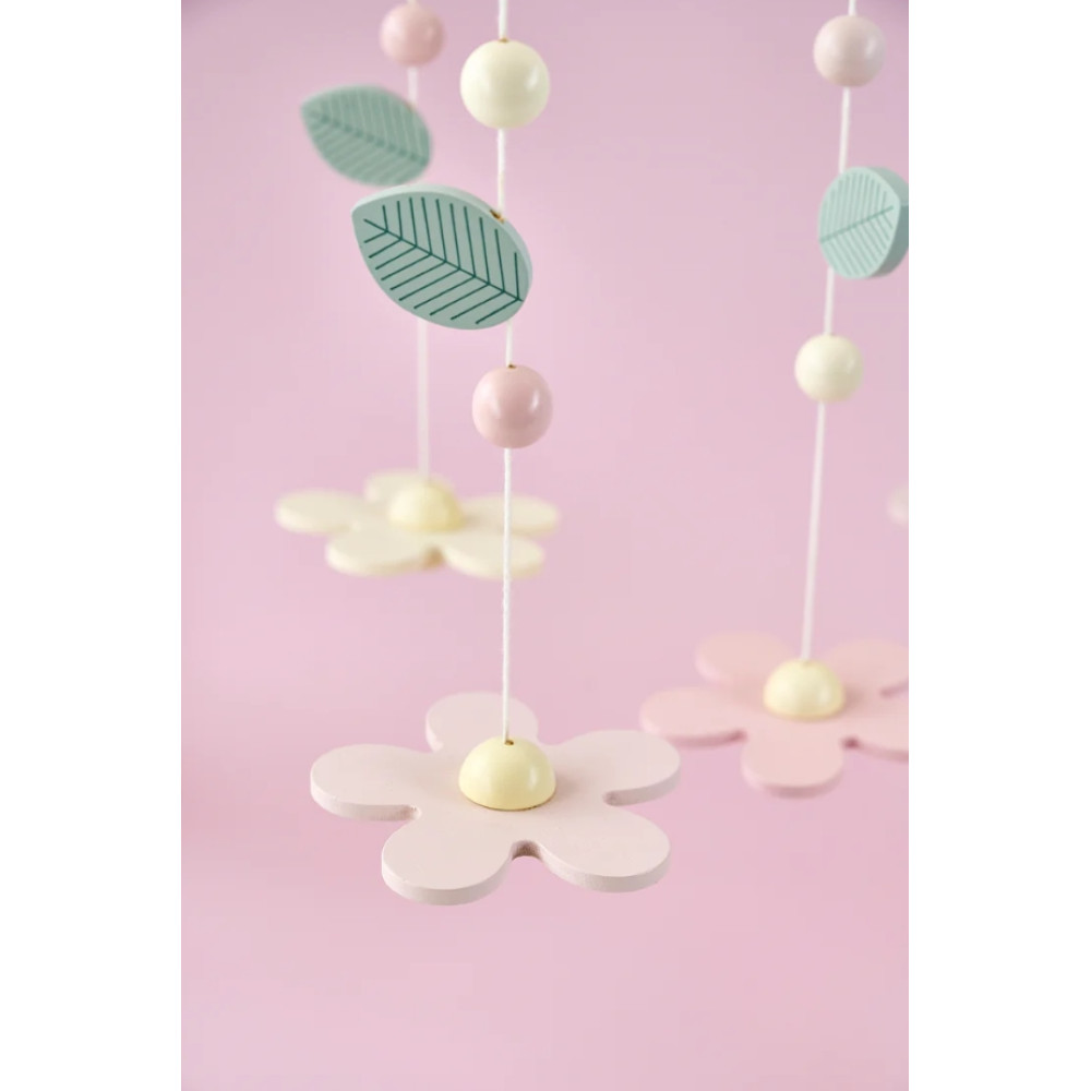 Jabadabado Ξύλινο Μόμπιλε Λουλουδάκια