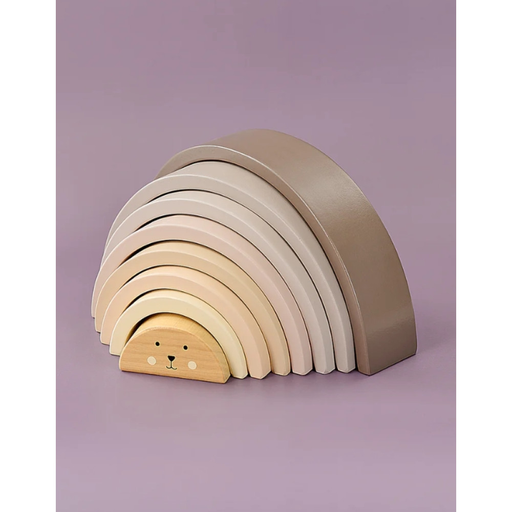 Jabadabado Ξύλινο Παιχνίδι Στοίβαξης Ουράνιο Τόξο