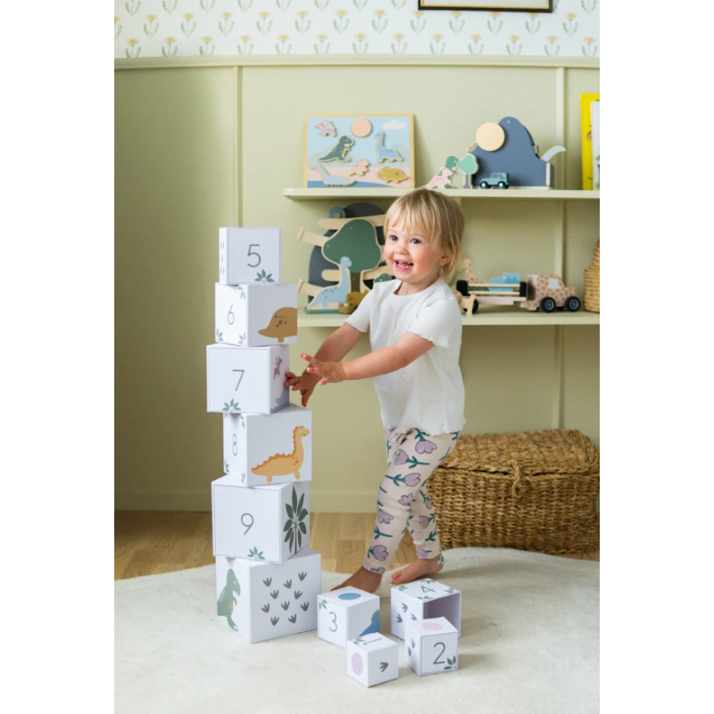 Jabadabado Στοιβαζόμενοι Κύβοι Με Αριθμούς 1-10 Δεινόσαυροι