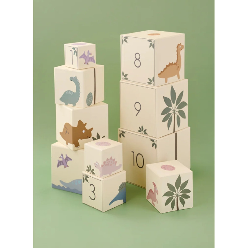 Jabadabado Στοιβαζόμενοι Κύβοι Με Αριθμούς 1-10 Δεινόσαυροι