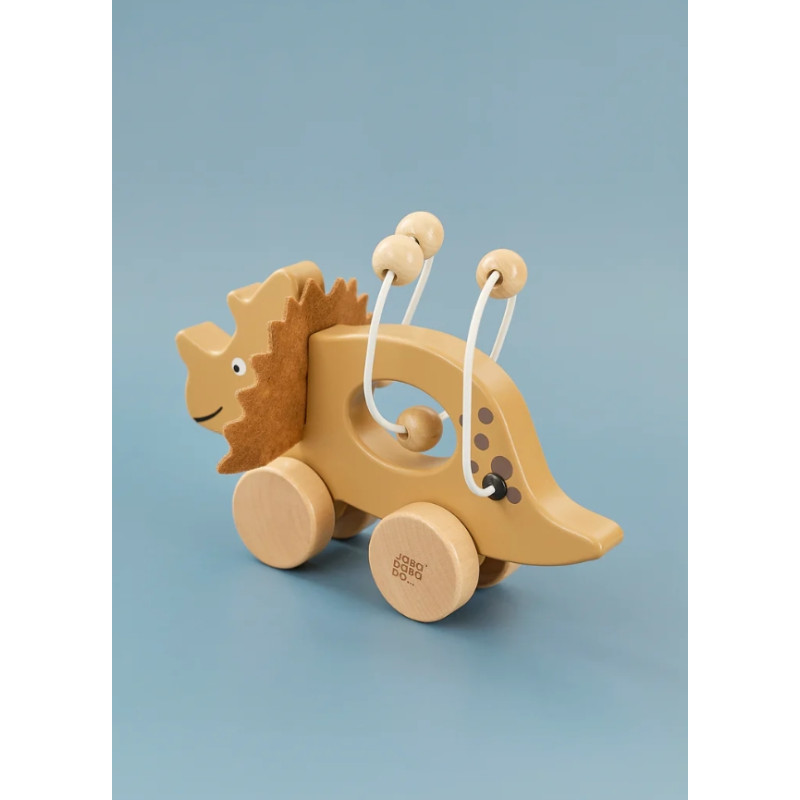 Jabadabado Ξύλινος Δεινόσαυρος Με Ροδάκια Και Άβακα