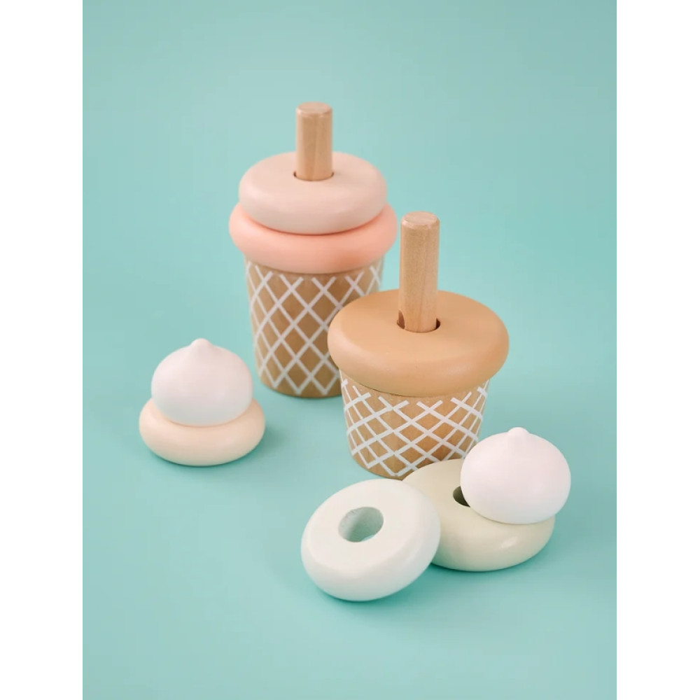 Jabadabado Ξύλινες Πυραμίδες Παγωτά 2 Τεμαχίων