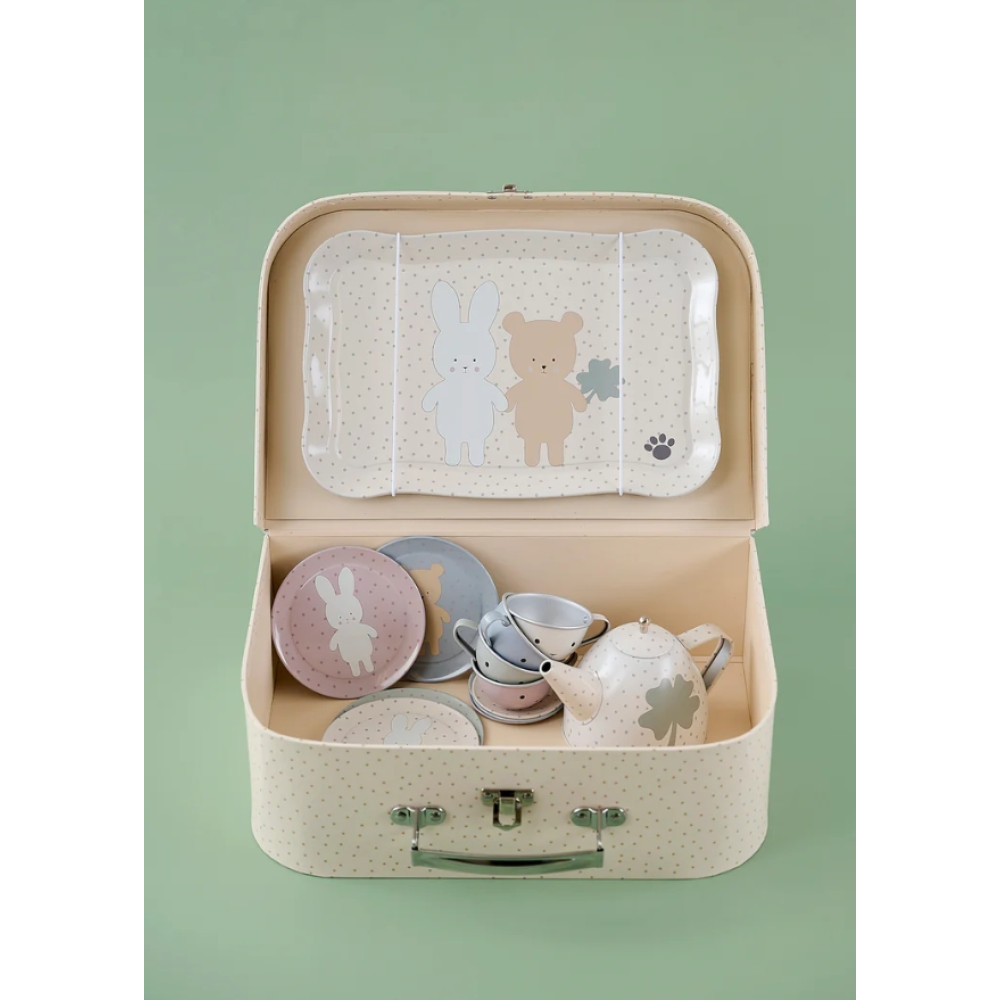 Jabadabado Βαλιτσάκι Με Σετ Τσαγιού Teddy & Bunny