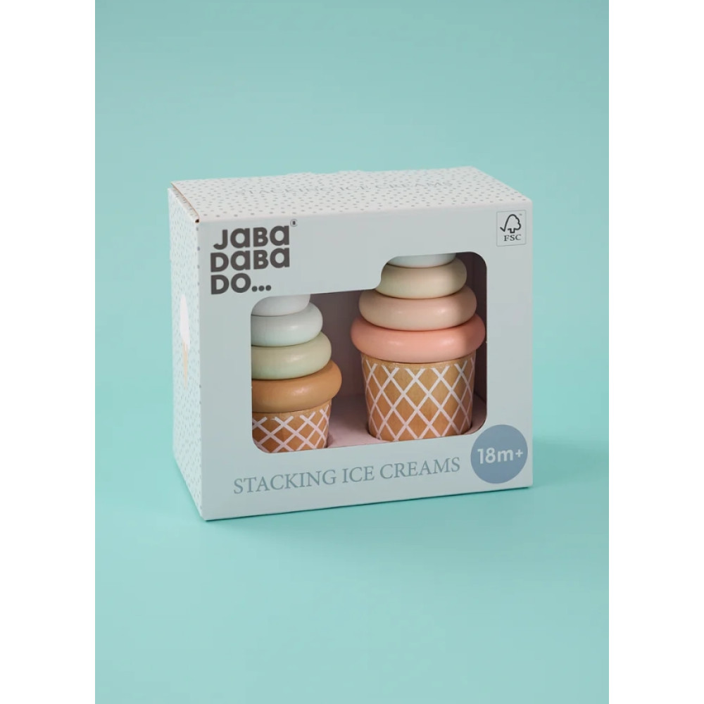 Jabadabado Ξύλινες Πυραμίδες Παγωτά 2 Τεμαχίων