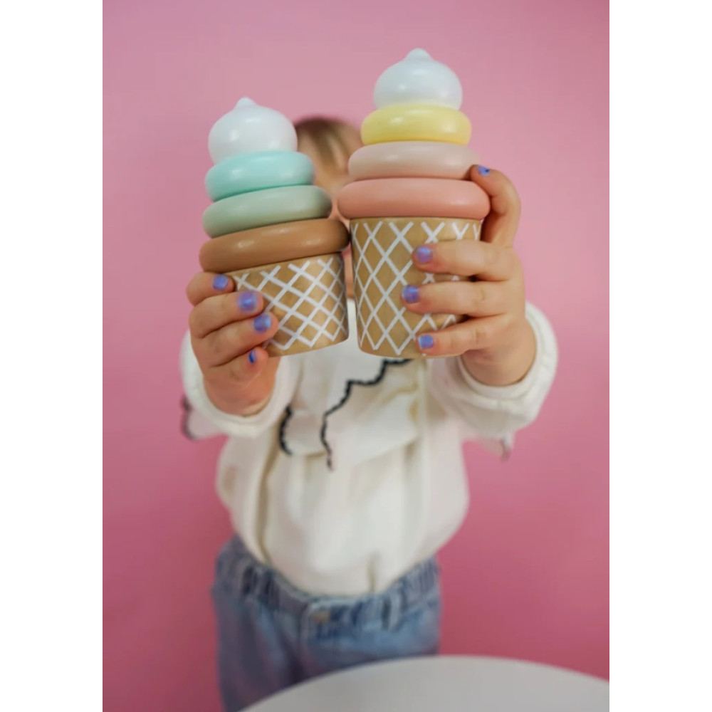 Jabadabado Ξύλινες Πυραμίδες Παγωτά 2 Τεμαχίων