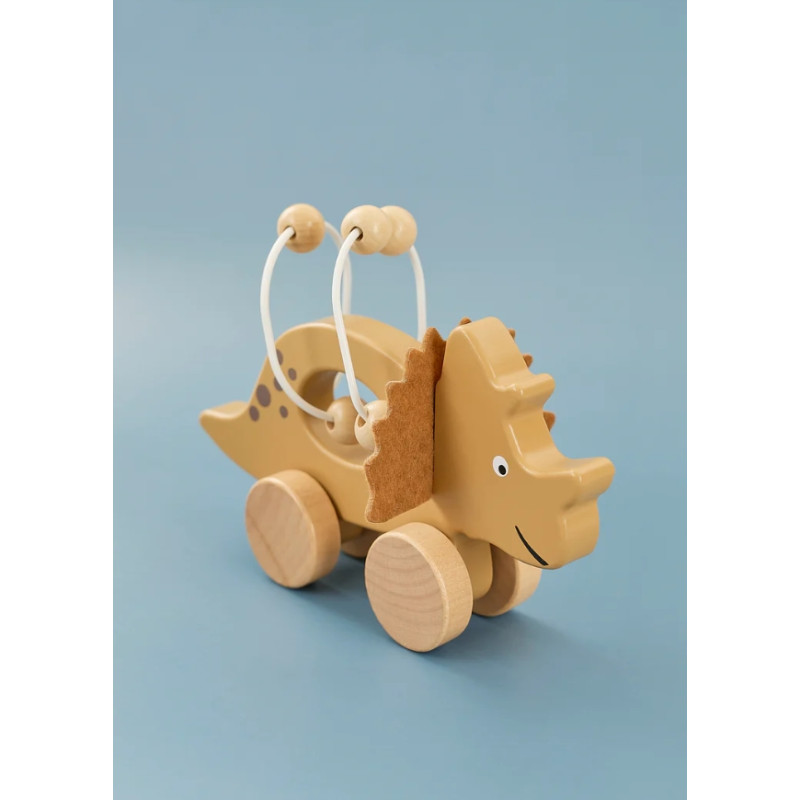 Jabadabado Ξύλινος Δεινόσαυρος Με Ροδάκια Και Άβακα