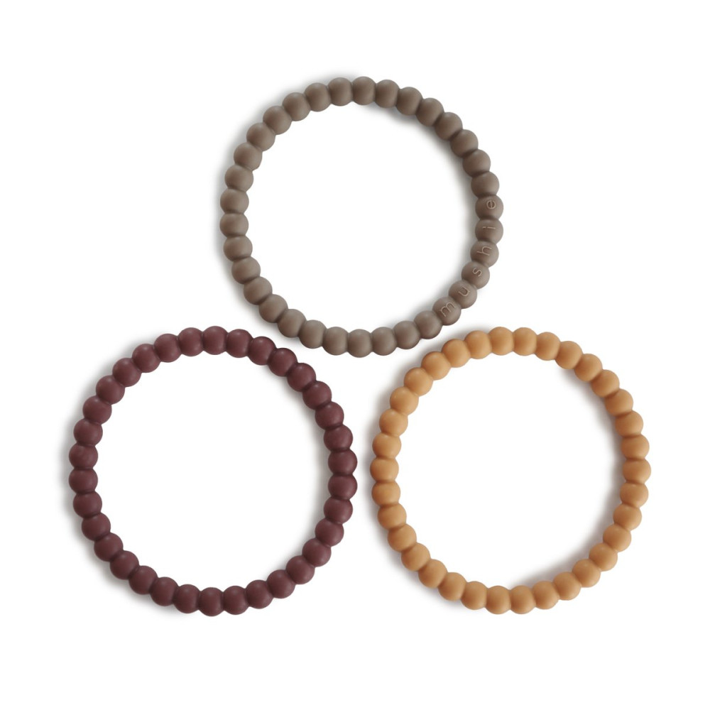 Σετ 3 Μασητικά Βραχιολάκια Σιλικόνης Pearl Berry-Marigold-Khaki Σετ 3 Μασητικά Βραχιολάκια Σιλικόνης Pearl Berry-Marigold-Khaki