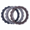 Σετ 3 Μασητικά Βραχιολάκια Σιλικόνης Flower Steel-Dove Gray-Stone Σετ 3 Μασητικά Βραχιολάκια Σιλικόνης Flower Steel-Dove Gray-Stone