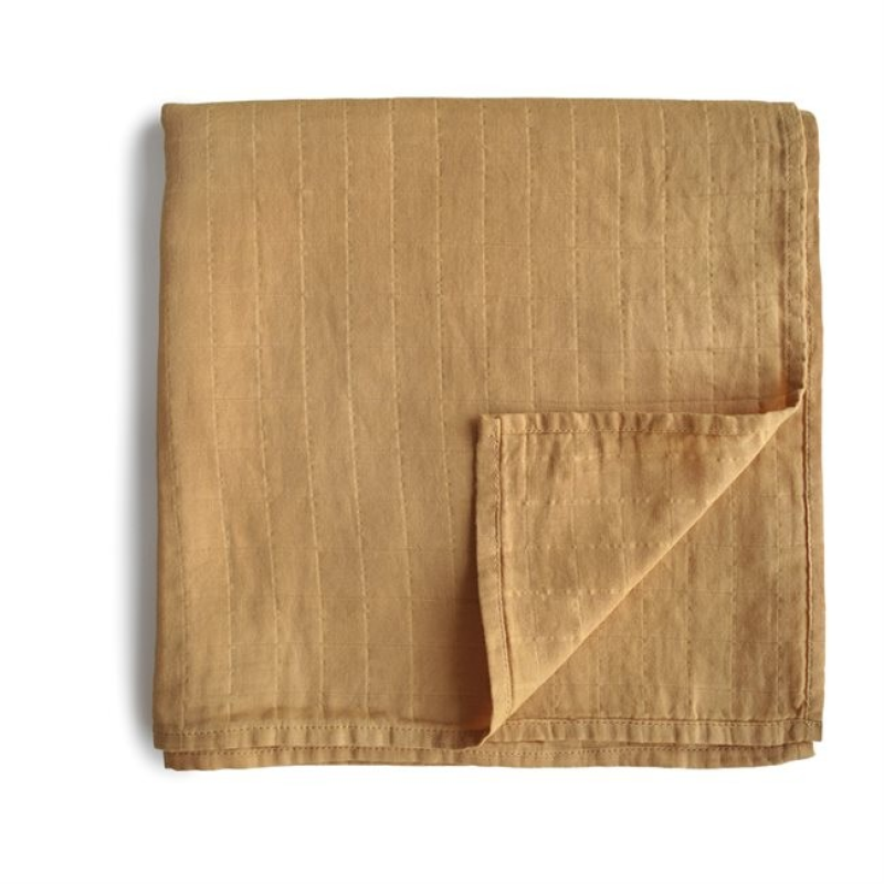 Mushie Πάνα Αγκαλιάς Μουσελίνας Fall Yellow 120 x 120 cm Mushie Πάνα Αγκαλιάς Μουσελίνας Fall Yellow 120 x 120 cm