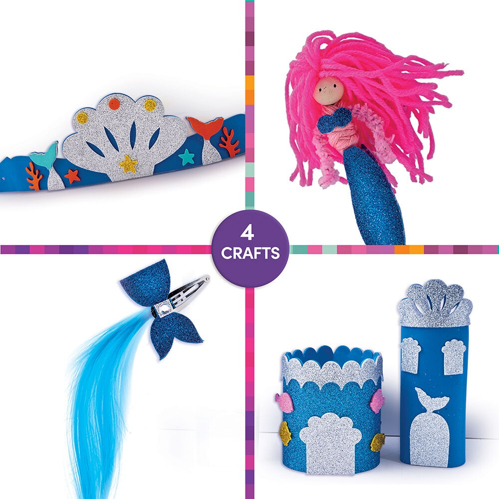 Craft Γοργόνα Παιχνίδι Με 4 Χειροτεχνίες DIY Για 3+ Χρονών Craft Γοργόνα Παιχνίδι Με 4 Χειροτεχνίες DIY Για 3+ Χρονών