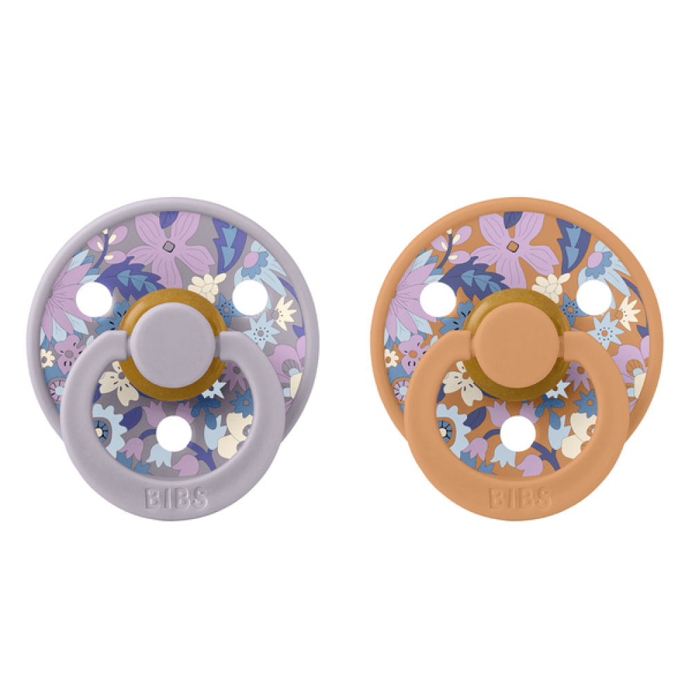 Bibs X Liberty Σετ Πιπίλες 2τμχ – June Blossom Pumpkin Mix – Στρογγυλή No2 Bibs X Liberty Σετ Πιπίλες 2τμχ – June Blossom Pumpkin Mix – Στρογγυλή No2