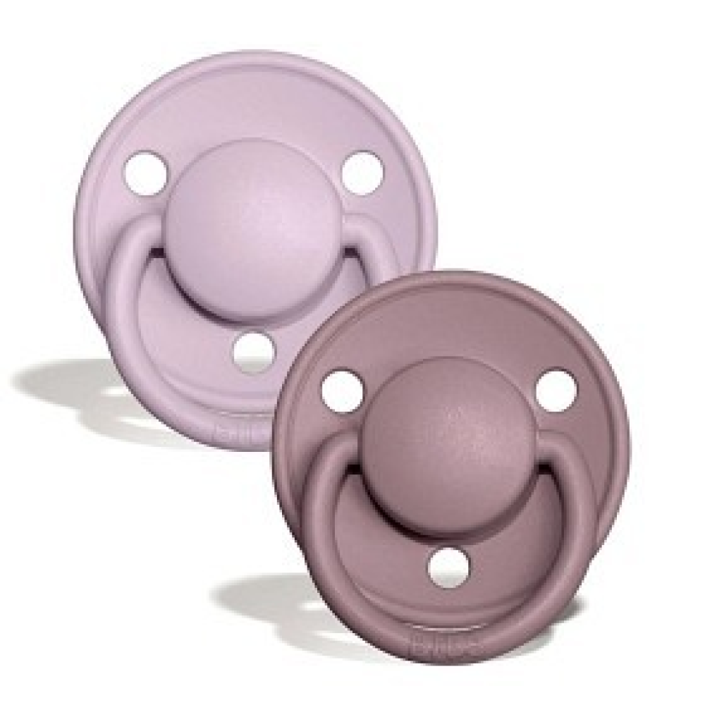 Σετ Πιπίλες 2τμχ De Lux Από Φυσικό Καουτσούκ - Dusky Lilac/Heather - Size One  Σετ Πιπίλες 2τμχ De Lux Από Φυσικό Καουτσούκ - Dusky Lilac/Heather - Size One