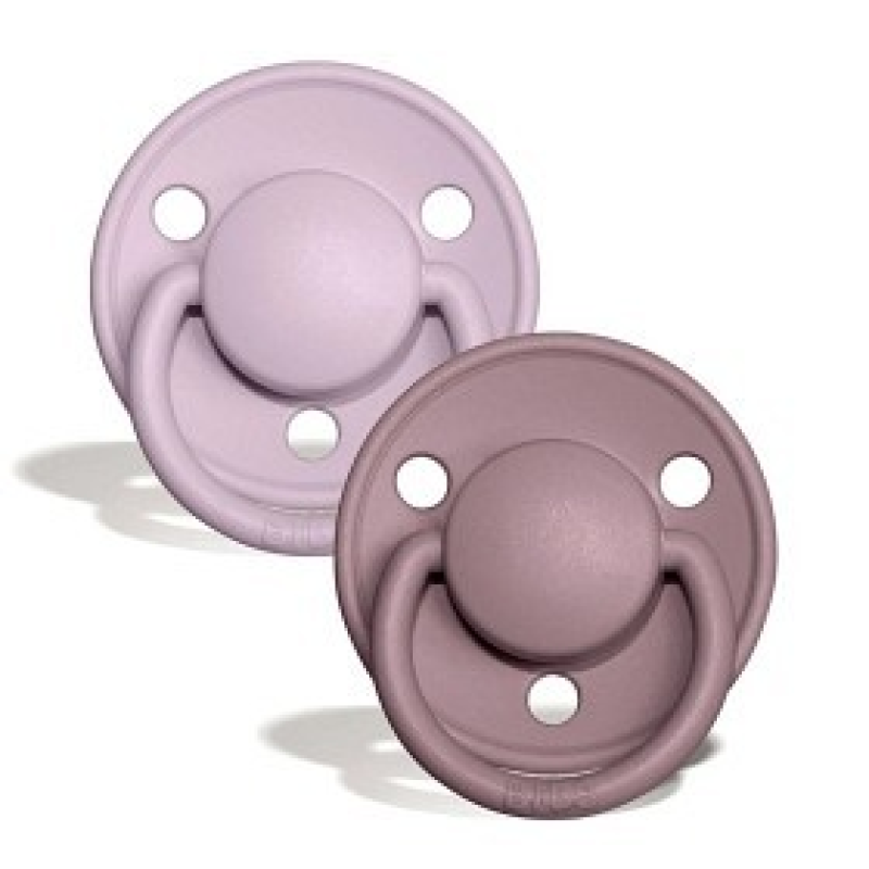Σετ Πιπίλες 2τμχ De Lux Από Φυσικό Καουτσούκ - Dusky Lilac/Heather - Size One  Σετ Πιπίλες 2τμχ De Lux Από Φυσικό Καουτσούκ - Dusky Lilac/Heather - Size One