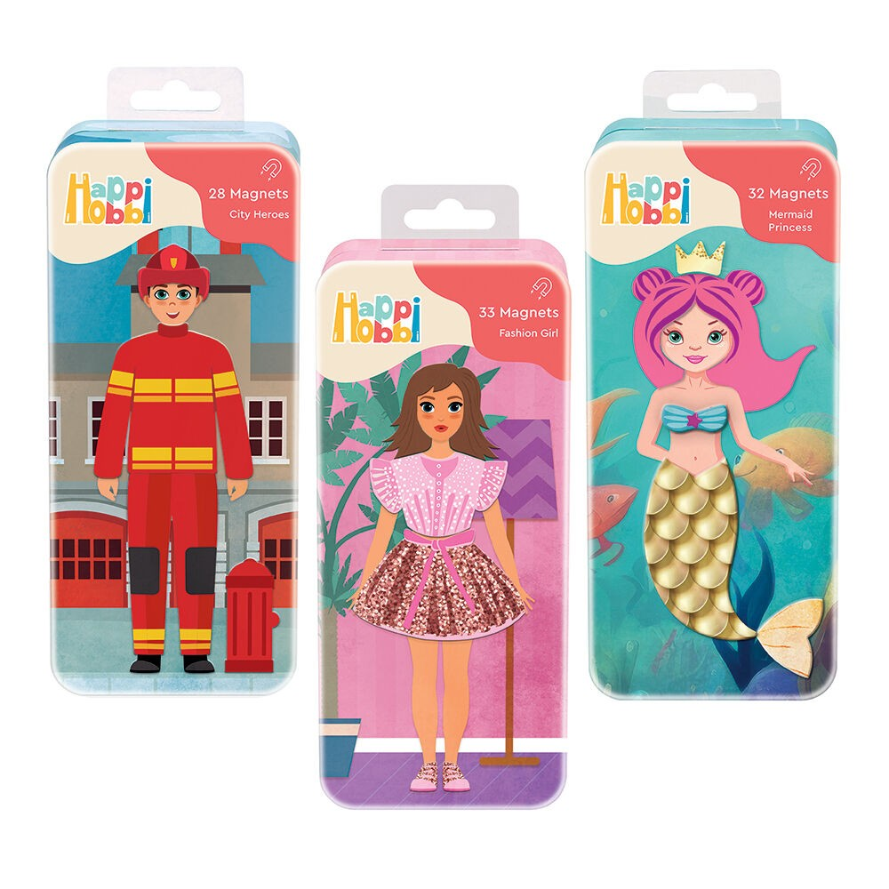 HappiHobbi Εκπαιδευτικοί Χάρτινοι Μαγνήτες City Heroes  HappiHobbi Εκπαιδευτικοί Χάρτινοι Μαγνήτες City Heroes