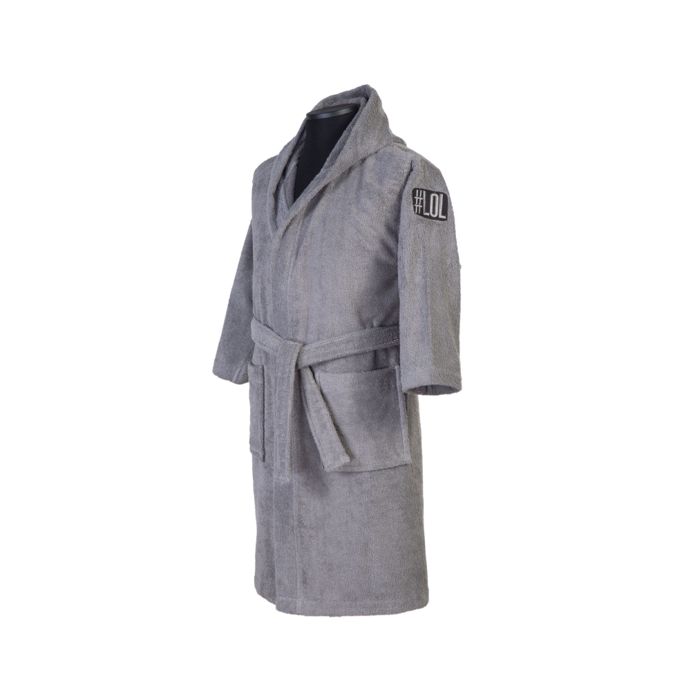Nef-Nef Παιδικό Μπουρνούζι Junior Kids-21 Grey με Κουκούλα Nef-Nef Παιδικό Μπουρνούζι Junior Kids-21 Grey με Κουκούλα