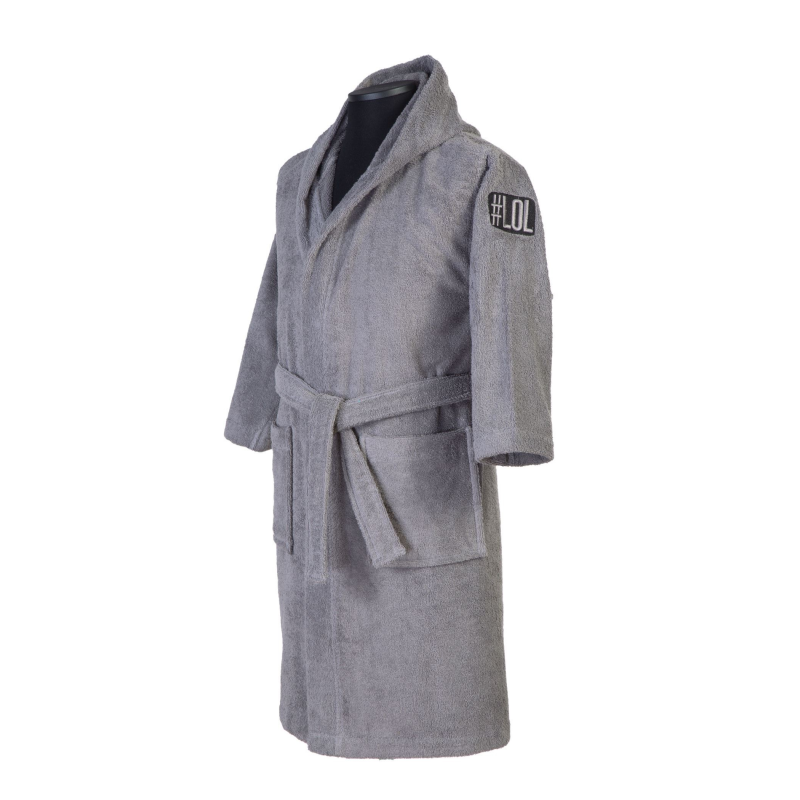 Nef-Nef Παιδικό Μπουρνούζι Junior Kids-21 Grey με Κουκούλα Nef-Nef Παιδικό Μπουρνούζι Junior Kids-21 Grey με Κουκούλα